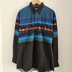 Vintage Roper Western Button-Up Shirt Extra Large Made In USA